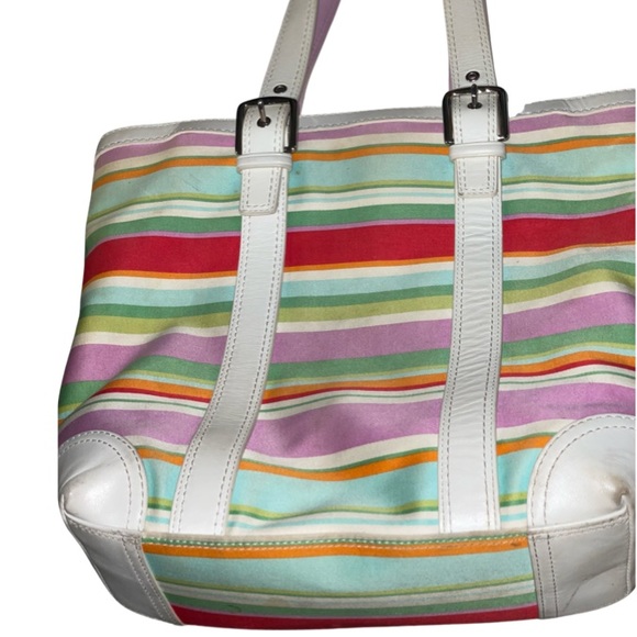 Striped coach purse - Picture 5 of 7